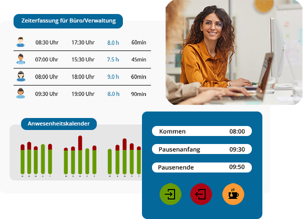 TimO Zeiterfassung Büro Zeiterfassung Software