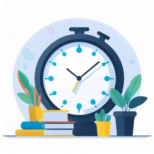 Symbolische Darstellung einer Arbeitszeitverwaltung