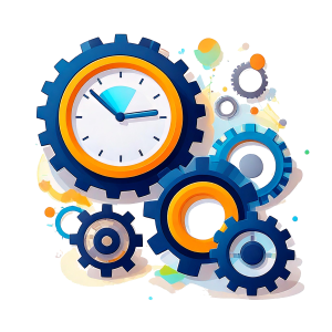 Symbolische Darstellung einer Arbeitszeitverwaltung