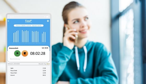 Smartphone-App zur digitalen Zeiterfassung im Einzelhandel