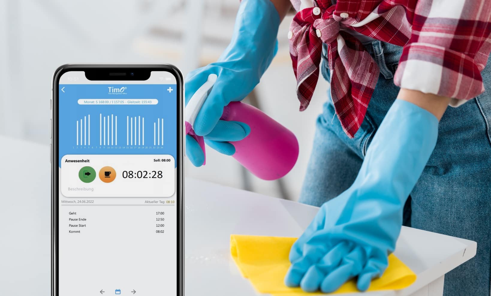Zeiterfassung Gebäudereinigung