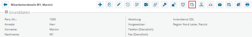 Im Bild sehen die Mitarbeiterdetails der Software TimO mit markiertem Eintrag "Arbeitszeitregelung konfigurieren".