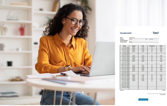 verschiedene Ansichten in der TimO-Zeiterfassung-App