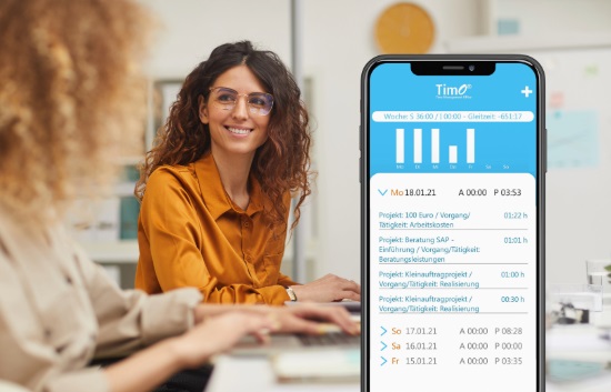 Zeiterfassung am Laptop