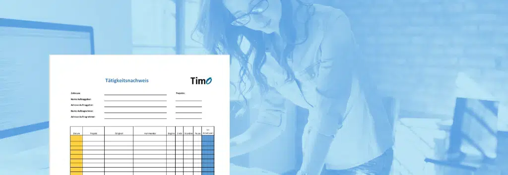Kostenlose Tätigkeitsnachweis-Vorlage (Excel & PDF)