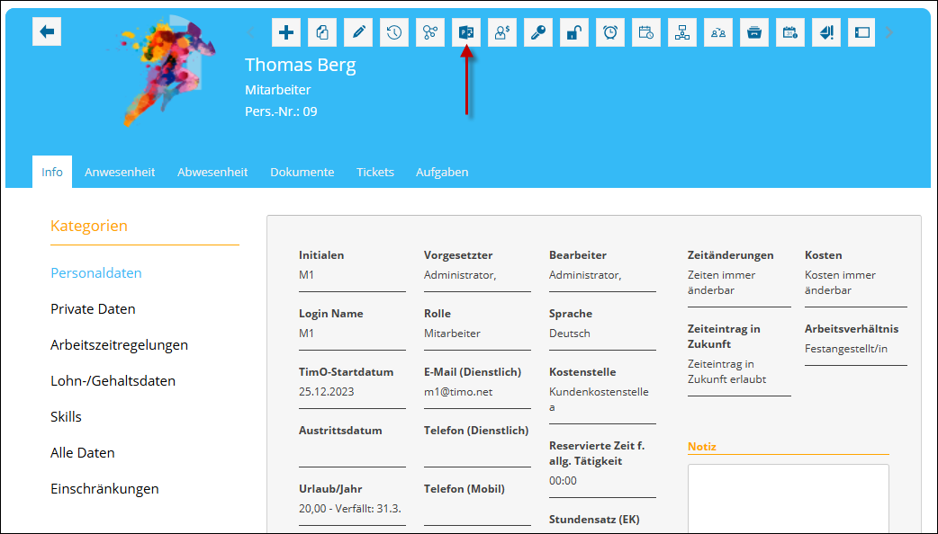 Zentrale Zuordnung Mitarbeiter zu Projekten