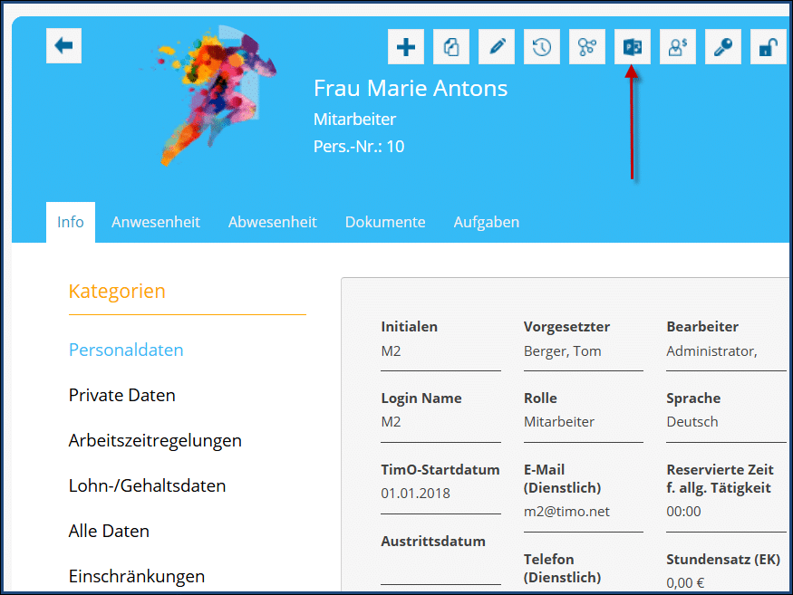Mitarbeiter dem Projekt oder Vorgang zuordnen