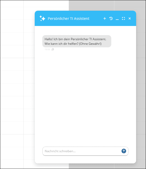 TimO AI-Chat-Fenster