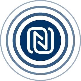 nfc symbol in einem kreis