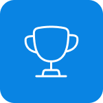 Symbol mit Pokal zur Kennzeichnung einer gewonnenen Verkaufschance in der CRM Software.