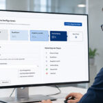 Mitarbeiter konfiguriert in der CRM Software die Sales Pipeline mit individuellen Phasen des Vertriebsprozesses.