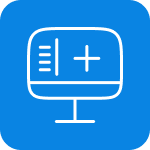 Blaues Icon für das Erstellen eines neuen Projekts.