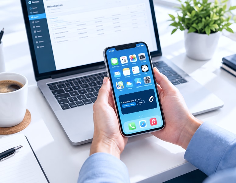 TimO® Zeiterfassung-Widget zur digitalen Erfassung von Arbeitszeiten